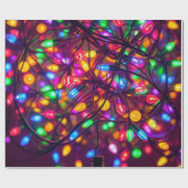 Christmaslight wrapping paper. cadeaupapier (Vlak)