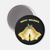 CHRISTMASMAGNETS, ROND, FAVOREN, STOCKSTUFFEN MAGNEET (Voorkant / Achterkant)