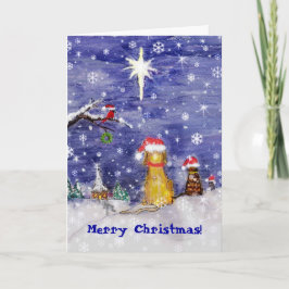 CHRISTMASPETSNOW, prettige kerst! Feestdagen Kaart