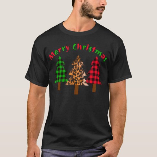 Christmasree Merry Christmas Plaid Christmas Joy f T-shirt (Voorkant)