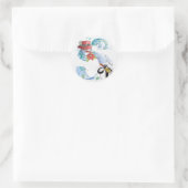 CHRISTMAS'S BRIEF, PENGUIN'S SERENADE MONOGRAM RONDE STICKER (Tas)