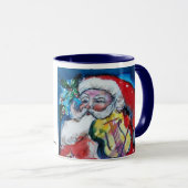 CHRISTMAS'S BRIEF / SANTA MET VIOLIN MONOGRAM MOK (Voorkant rechts)