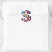 CHRISTMAS'S BRIEF / SANTA MET VIOLIN MONOGRAM RONDE STICKER (Tas)