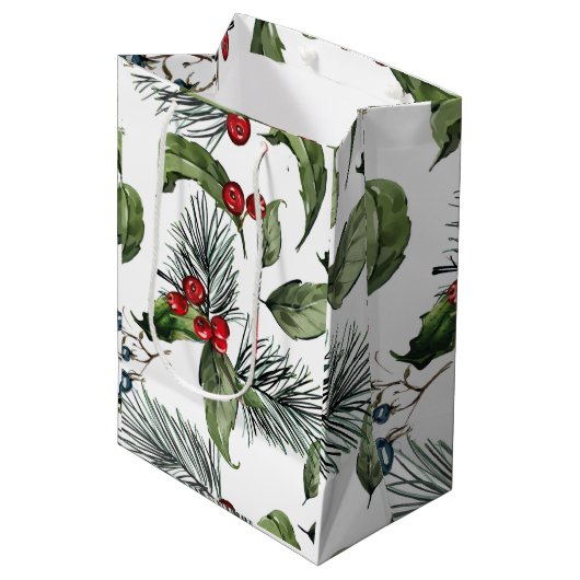 Christmass  medium cadeauzakje (Voorkant Gekanteld)