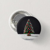 christmass tree ronde button 3,2 cm (Voorkant /achterkant)