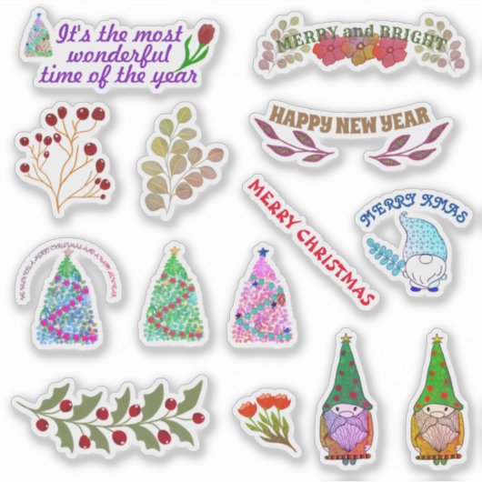 CHRISTMASSTROMEN EN -LEZEN STICKER (Voorkant)