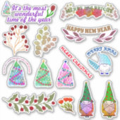 CHRISTMASSTROMEN EN -LEZEN STICKER (Voorkant)