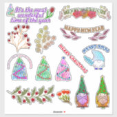 CHRISTMASSTROMEN EN -LEZEN STICKER (Vel)