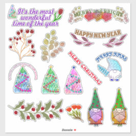 CHRISTMASSTROMEN EN -LEZEN STICKER