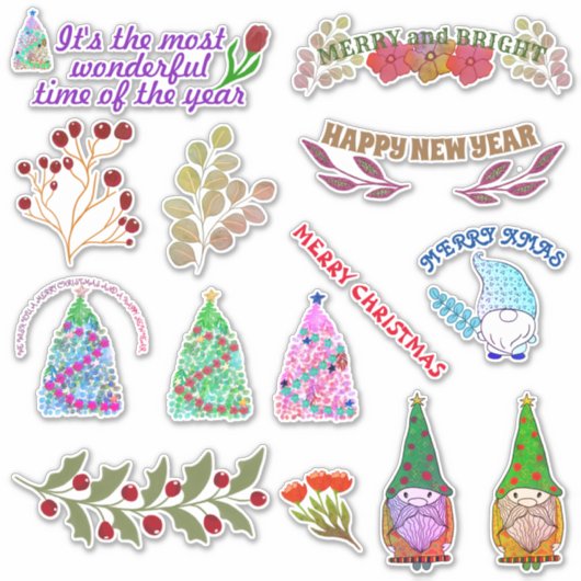 CHRISTMASSTROMEN EN -LEZEN STICKER (Voorkant)