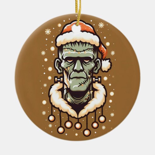 Christmassy Frankenstein Keramisch Ornament (Voorkant)