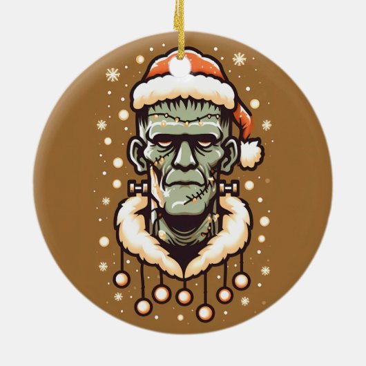 Christmassy Frankenstein Keramisch Ornament (Achterkant)