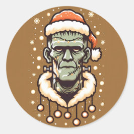 Christmassy Frankenstein Ronde Sticker