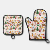 christmast pattern  ovenwant & pannenlap set (Voorkant)