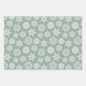 Christmast Snowflake Red Green Blue Pattern Inpakpapier Vel (Voorkant 3)
