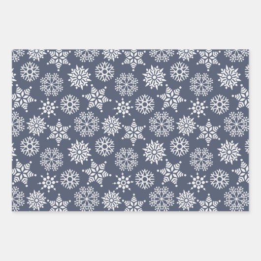 Christmast Snowflake Red Green Blue Pattern Inpakpapier Vel (Voorkant 2)