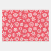 Christmast Snowflake Red Green Blue Pattern Inpakpapier Vel (Voorkant)