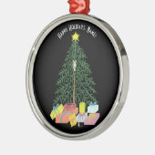 Christmast Tree Metal Tree ronde Ornament (Links)