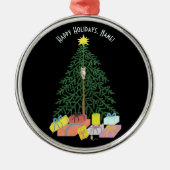 Christmast Tree Metal Tree ronde Ornament (Voorkant)