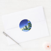 Christmast tree ronde sticker (Envelop)