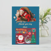 ChristmasThank Wenskaart Bedankkaart (Staand voorkant)