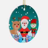 CHRISTMASTIEK WITH SANTA AND HIS FRIENDS KERAMISCH ORNAMENT (Rechts)