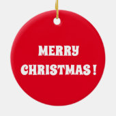 CHRISTMASTIEK WITH SANTA AND HIS FRIENDS KERAMISCH ORNAMENT (Achterkant)