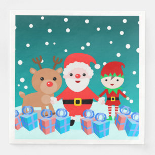 CHRISTMASTIEK WITH SANTA AND HIS FRIENDS SERVET