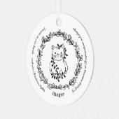 Christmastime Cat Pet Memorial Metalen Ornament (Voorkant links)