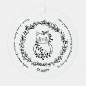Christmastime Cat Pet Memorial Metalen Ornament (Voorkant)