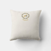 Christmastime Deer with Wreath Yellow Cream Kussen (Achterkant)