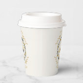 Christmastime Deer with Wreath Yellow Cream Papieren Bekers (Rechts)