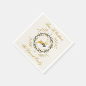 Christmastime Deer with Wreath Yellow Cream Servet (Hoek)