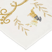 Christmastime Deer with Wreath Yellow Table Runner Korte Tafelloper (Hoek)