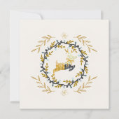 Christmastime Deer Yellow Cream Flat Card (Voorkant)