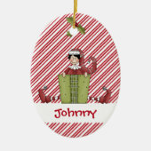 Christmastime Elf Buddy Gift Keramisch Ornament (Voorkant)