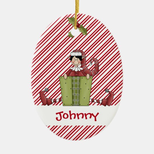 Christmastime Elf Buddy Gift Keramisch Ornament (Voorkant)