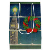 Christmastime in de stad medium cadeauzakje (Achterkant)