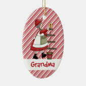 Christmastime Mrs Santa Claus Tree Keramisch Ornament (Rechts)