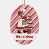 Christmastime Mrs Santa Claus Tree Keramisch Ornament (Voorkant)