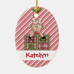 Christmastime Reindeer Noel Gift Keramisch Ornament