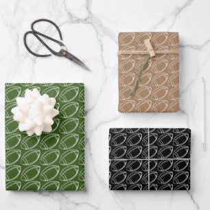 Christmasy Football Inpakpapier Vel