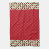Christmasy Polka Dots Microfiber Kitchen Towel Theedoek (Verticaal)