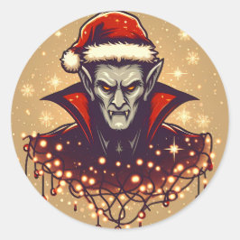 Christmasy Vampire Ronde Sticker