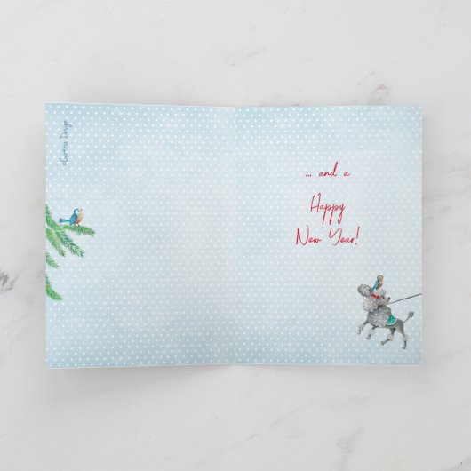 Christmis Shopping Girl - Kaart kerstcadeautjes (Binnen)