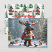 Christmoose and Friends Christmas Personalized  Briefkaart (Voorkant / Achterkant)