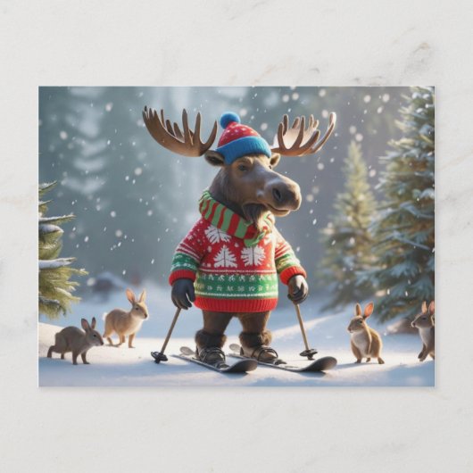 Christmoose and Friends Christmas Personalized  Briefkaart (Voorkant)
