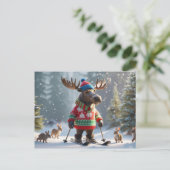 Christmoose en vrienden Kerst persoonlijk Briefkaart (Staand voorkant)
