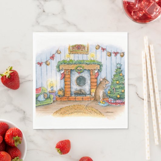 Christmouse servetten kunst van Alissa Hansen (Insitu)