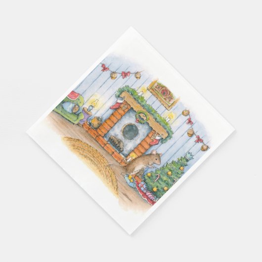 Christmouse servetten kunst van Alissa Hansen (Hoek)